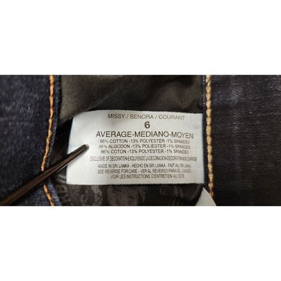 Gloria Vanderbilt Amanda Straight-Leg Dark Blue Jeans Size 6 - Picture 5 of 6